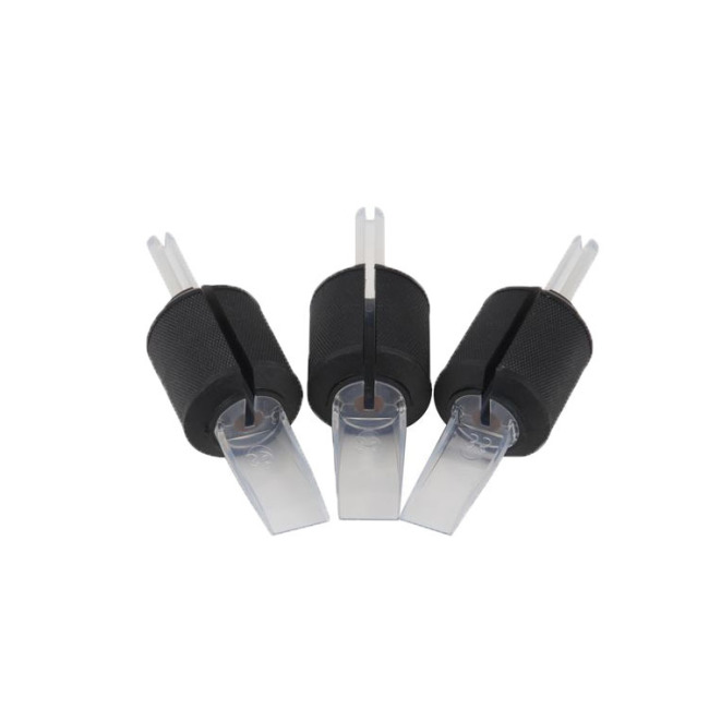 Disposable Tattoo Tubes,Grips,Black Long Tips,30MM,Big Flat